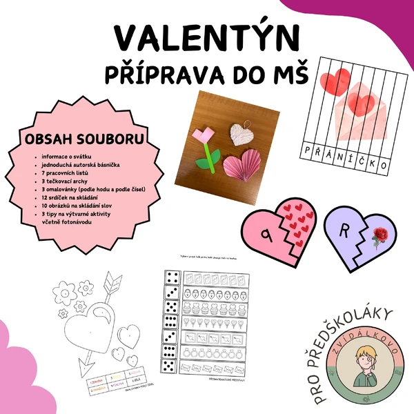 Valentýn - příprava pro mateřské školy 