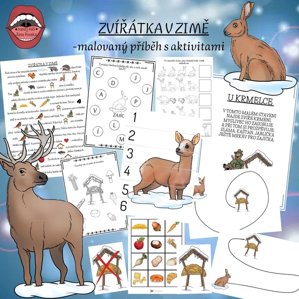 ZVÍŘÁTKA V ZIMĚ: malovaný příběh s aktivitami