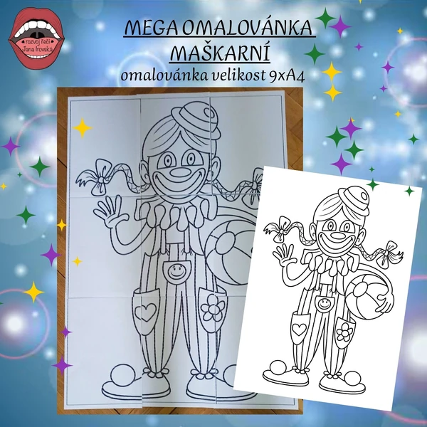 MEGA OMALOVÁNKA-MAŠKARNÍ