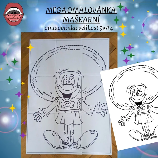 MEGA OMALOVÁNKA MAŠKARNÍ