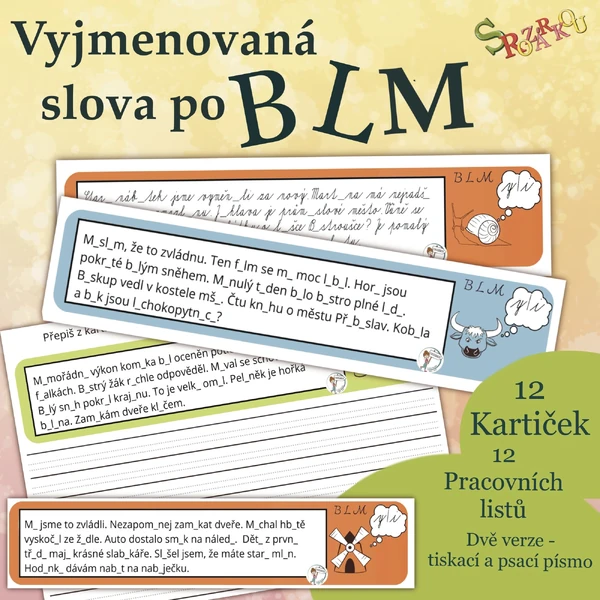 Vyjmenovaná slova po B, L, M – opakování S Rozárkou