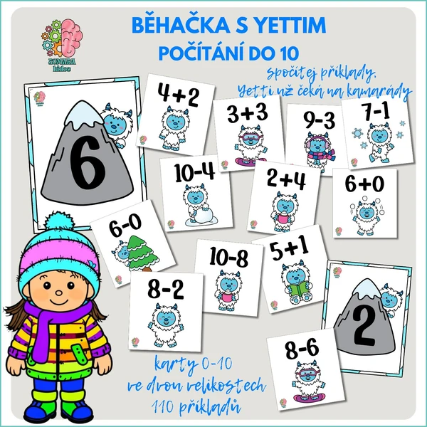Běhačka s Yettim – počítání do 10