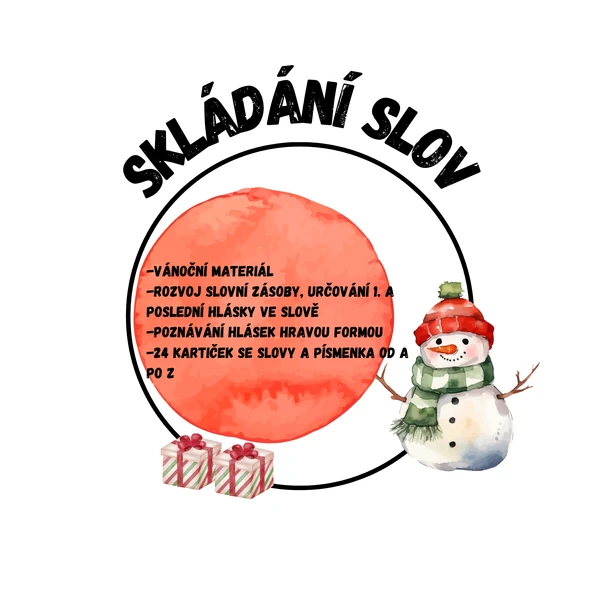 Vánoční skládání slov