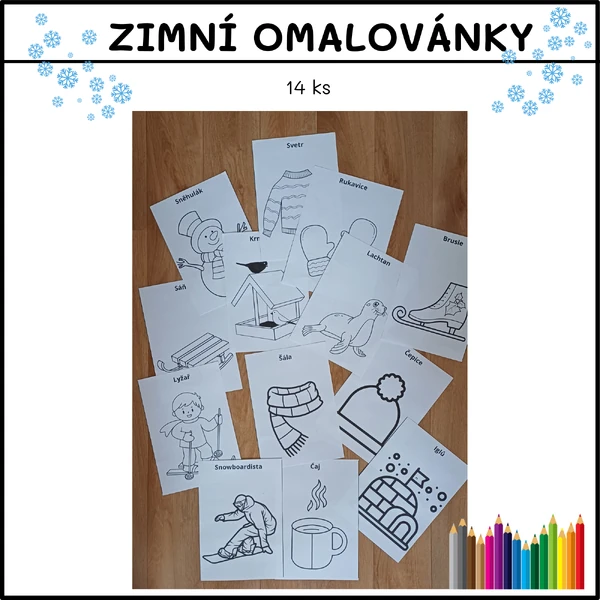 Zimní omalovánky