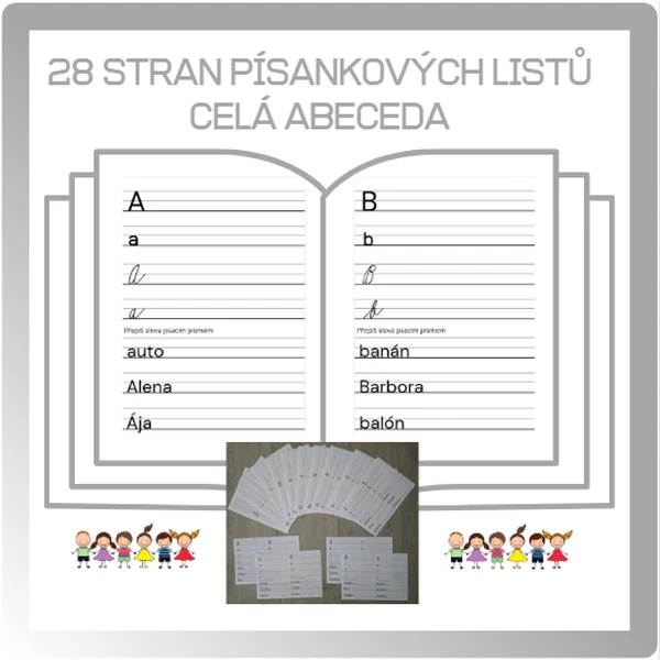 Písanka: procvičujeme tiskací i psací písmena celé abecedy