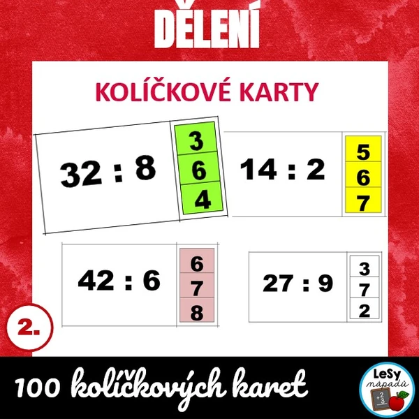 Dělení - kolíčkové karty