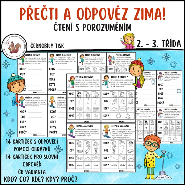 Přečti a odpověz ZIMA!