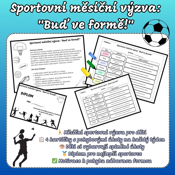 Sportovní měsíční výzva: "Buď ve formě!"