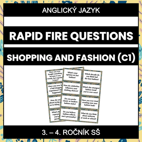 Rapid Fire Questions - Shopping and Fashion (C1)