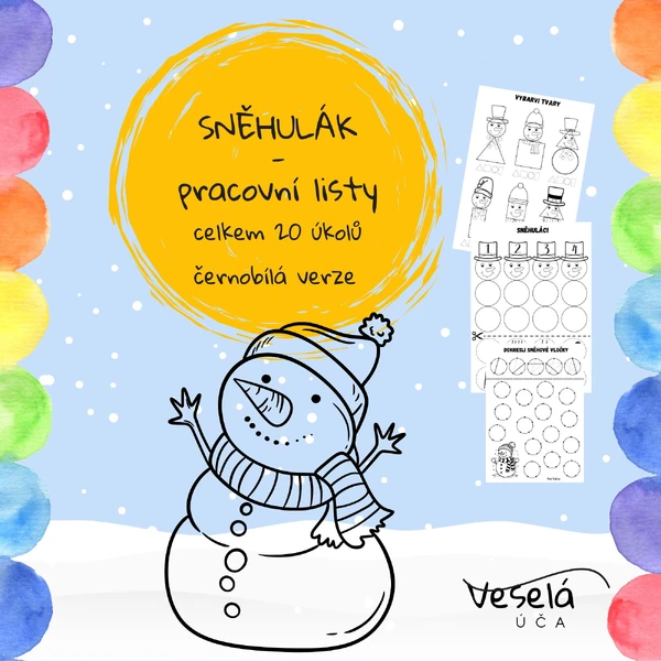 SNĚHULÁK- pracovní listy