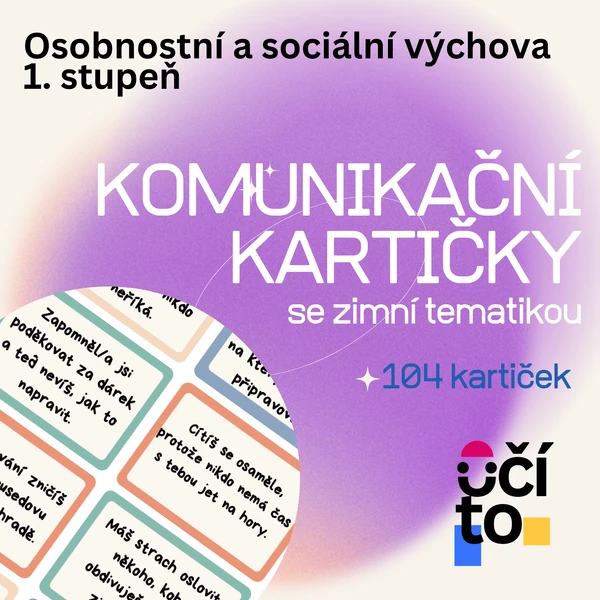 Komunikační kartičky se zimní tematikou