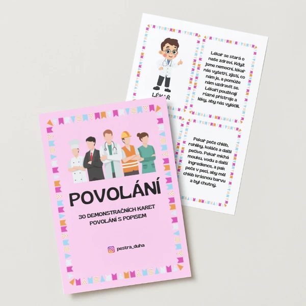 Povolání - kartičky s popisem
