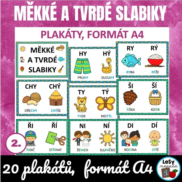 Měkké a tvrdé slabiky - plakáty