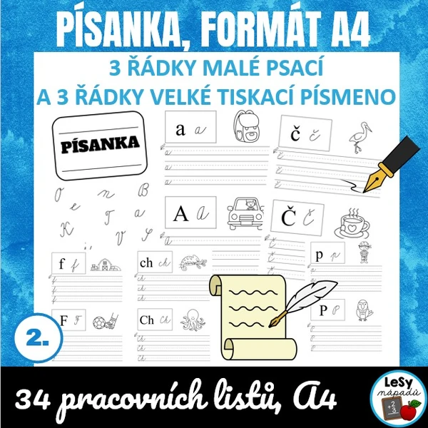 Písanka - opakování tvarů písmen