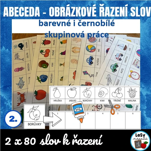 Abeceda - obrázkové řazení slov