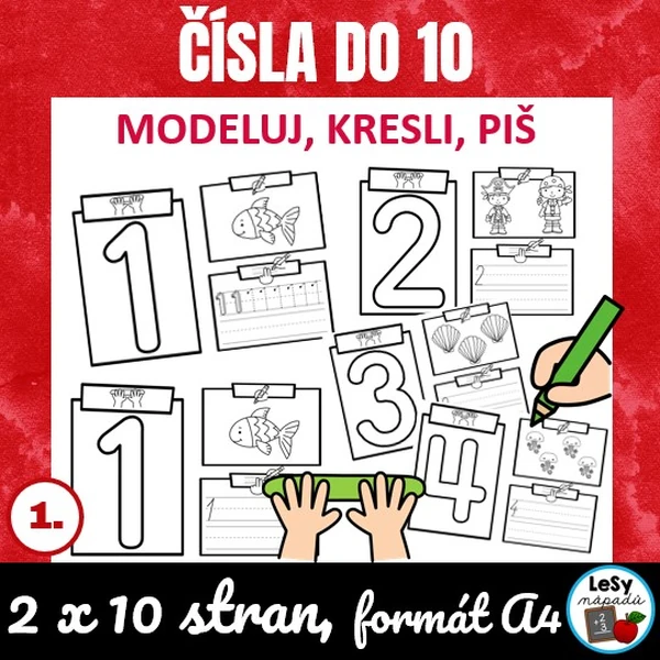 Čísla do 10 - modeluj, kresli, piš