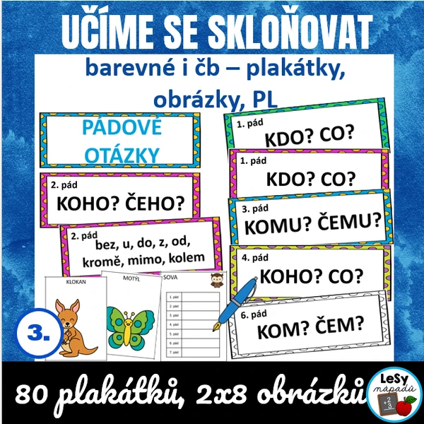 Učíme se skloňovat - pádové otázky s předložkami