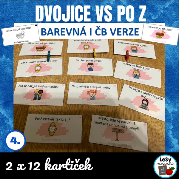 Dvojice Vs po Z ve větách - kolíčkování