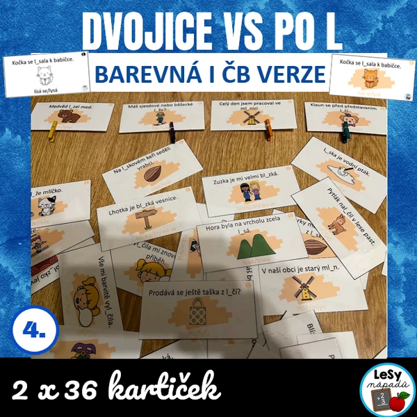 Dvojice VS po L ve větách - kolíčkování