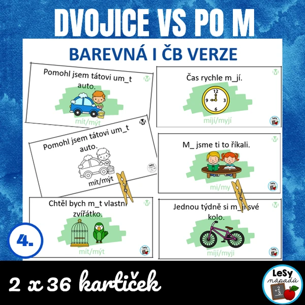 Dvojice VS po M ve větách - kolíčkování