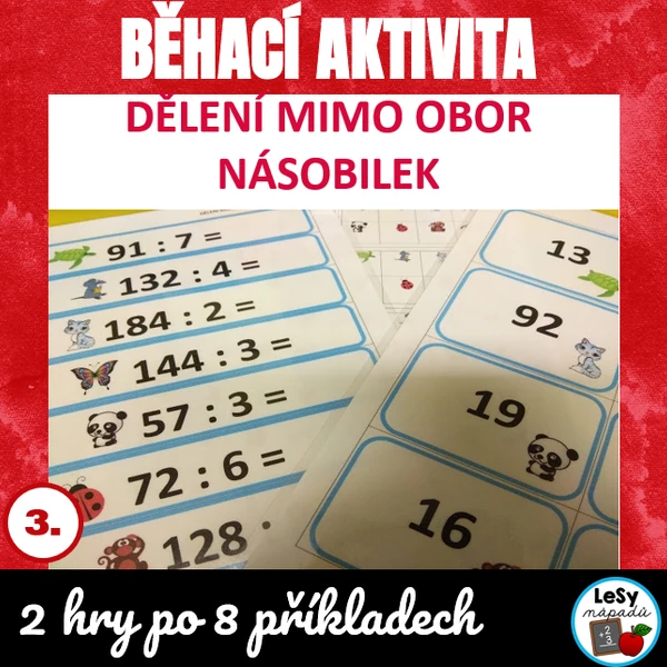 Dělení mimo obor násobilek - běhací aktivita