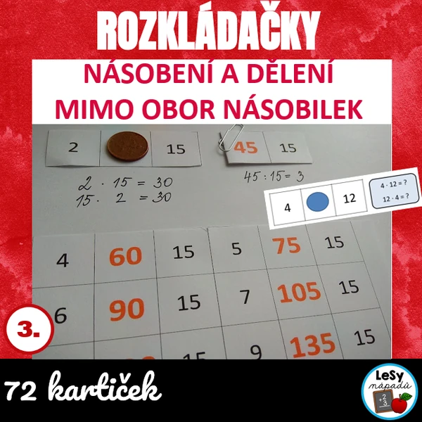 Násobení a dělení mimo obor násobilek - rozkládačky