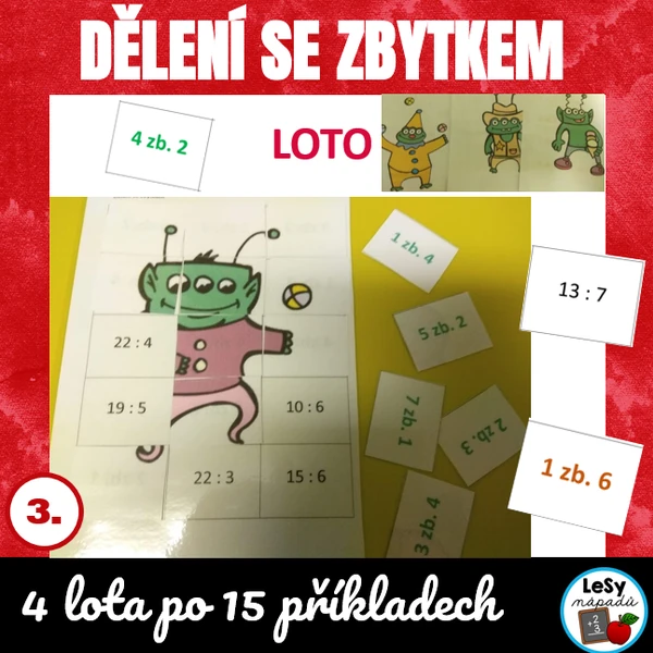 Dělení se zbytkem - loto