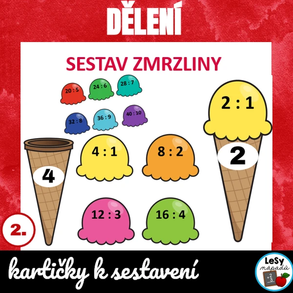 Dělení - sestav zmrzliny