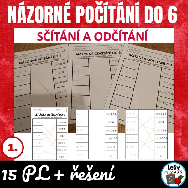 Názorné sčítání a odčítání do 6