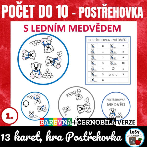 Počet do 10 - postřehovka s ledními medvědy