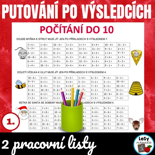 Putování po výsledcích - počítání do 10
