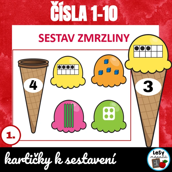 Počet do 10 - sestav zmrzliny