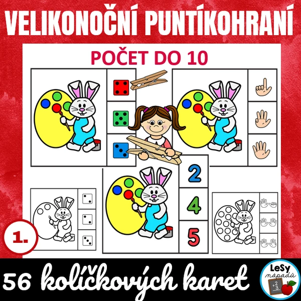 Počet do 10 - velikonoční puntíkohraní