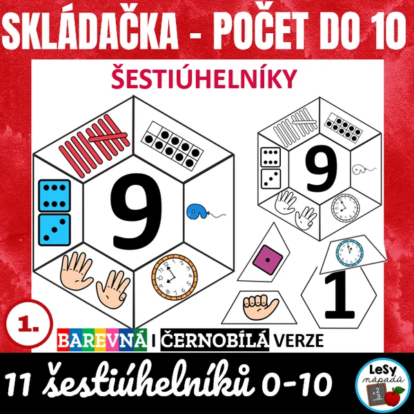 Počet do 10 - hexagony