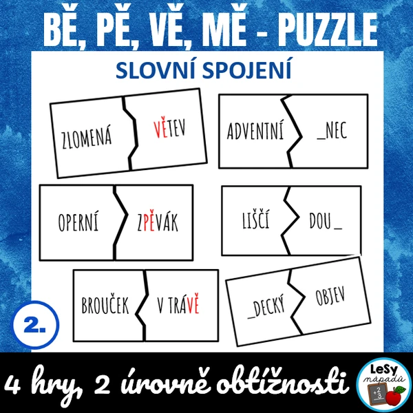 Bě, pě, vě, mě - puzzle