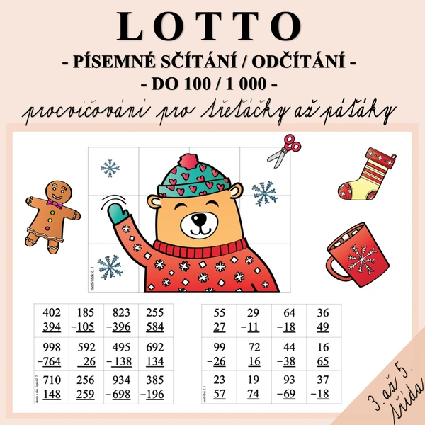 PÍSEMNÉ SČÍTÁNÍ A ODČÍTÁNÍ DO 100 / 1 000