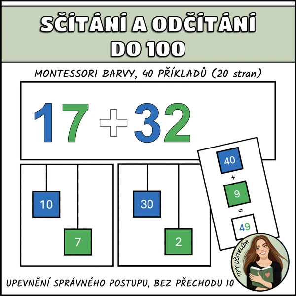Sčítání a odčítání do 100 (bez přechodu desítky)