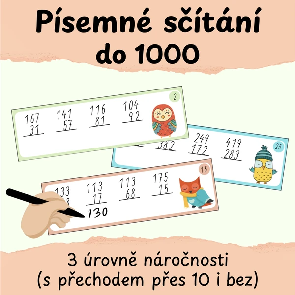 Písemné sčítání do 1000