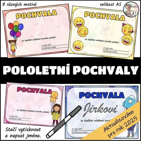 Pololetní pochvaly