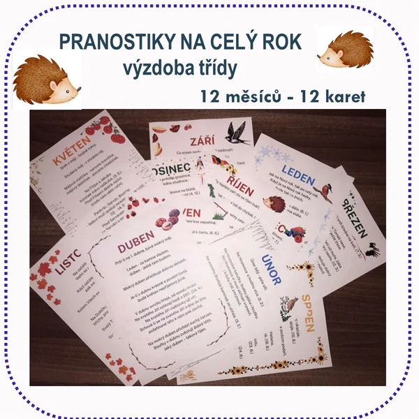 KARTY - PRANOSTIKY - VÝZDOBA TŘÍDY