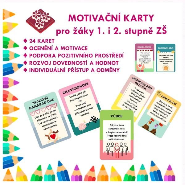 MOTIVAČNÍ KARTY PRO ŽÁKY
