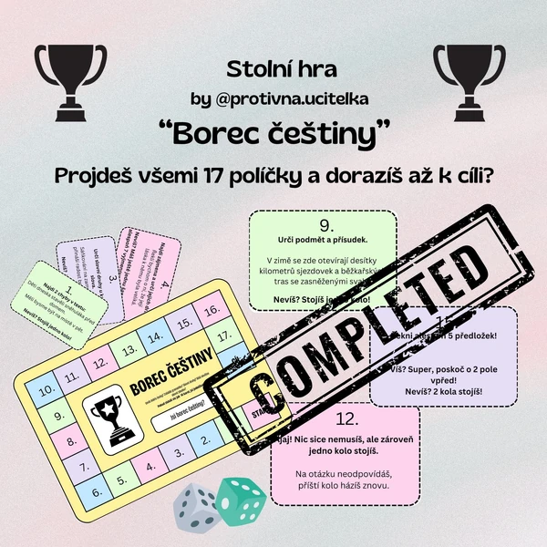 Stolní hra- "Borec češtiny"