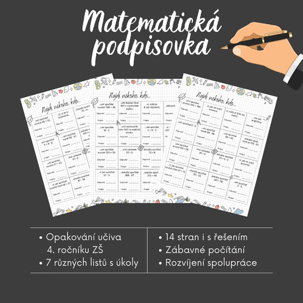 Matematická podpisovka 4.tř.