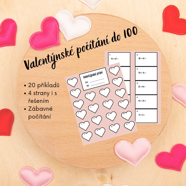 Valentýnské počítání do 100