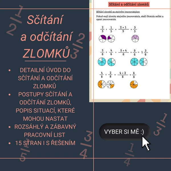 Sčítání a odčítání zlomků