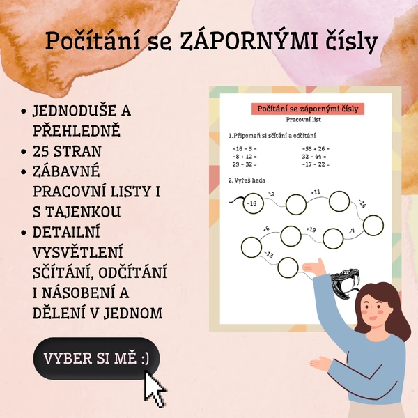 Počítání se zápornými čísly