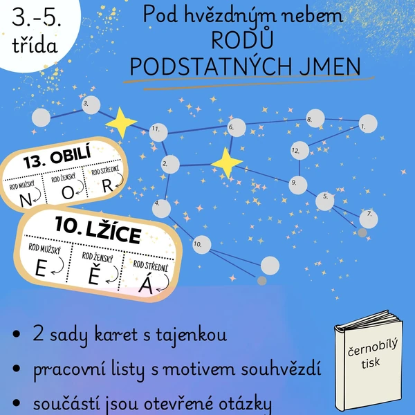 Pod hvězdným nebem rodů podstatných jmen