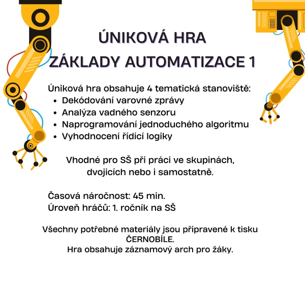 Úniková hra - ZÁKLADY AUTOMATIZACE 1