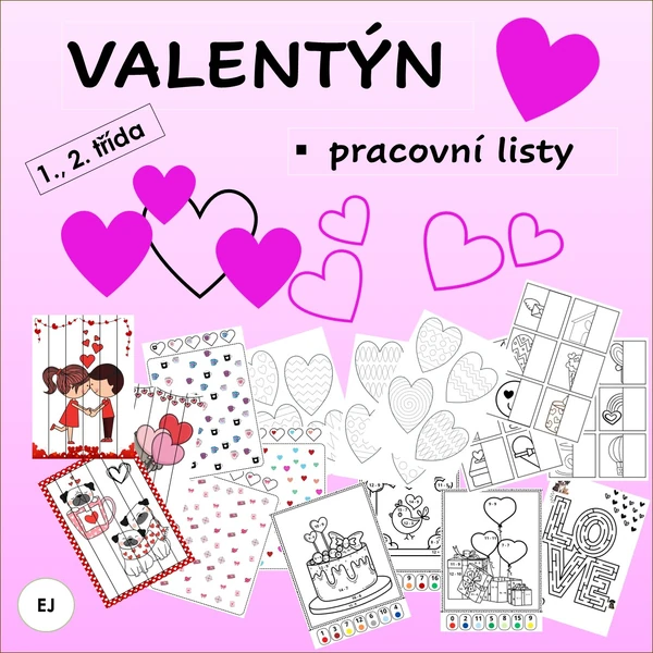 Valentýn - pracovní listy