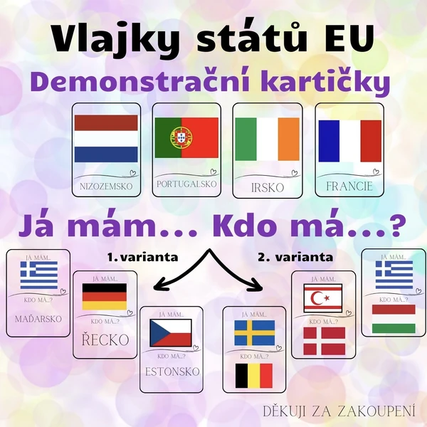Vlajky států EU - Demonstrační obrázky + Já mám... Kdo má...?